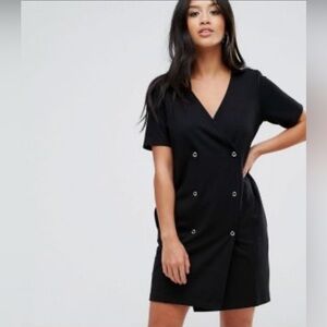 ASOS Black Double-Breasted Mini Dress